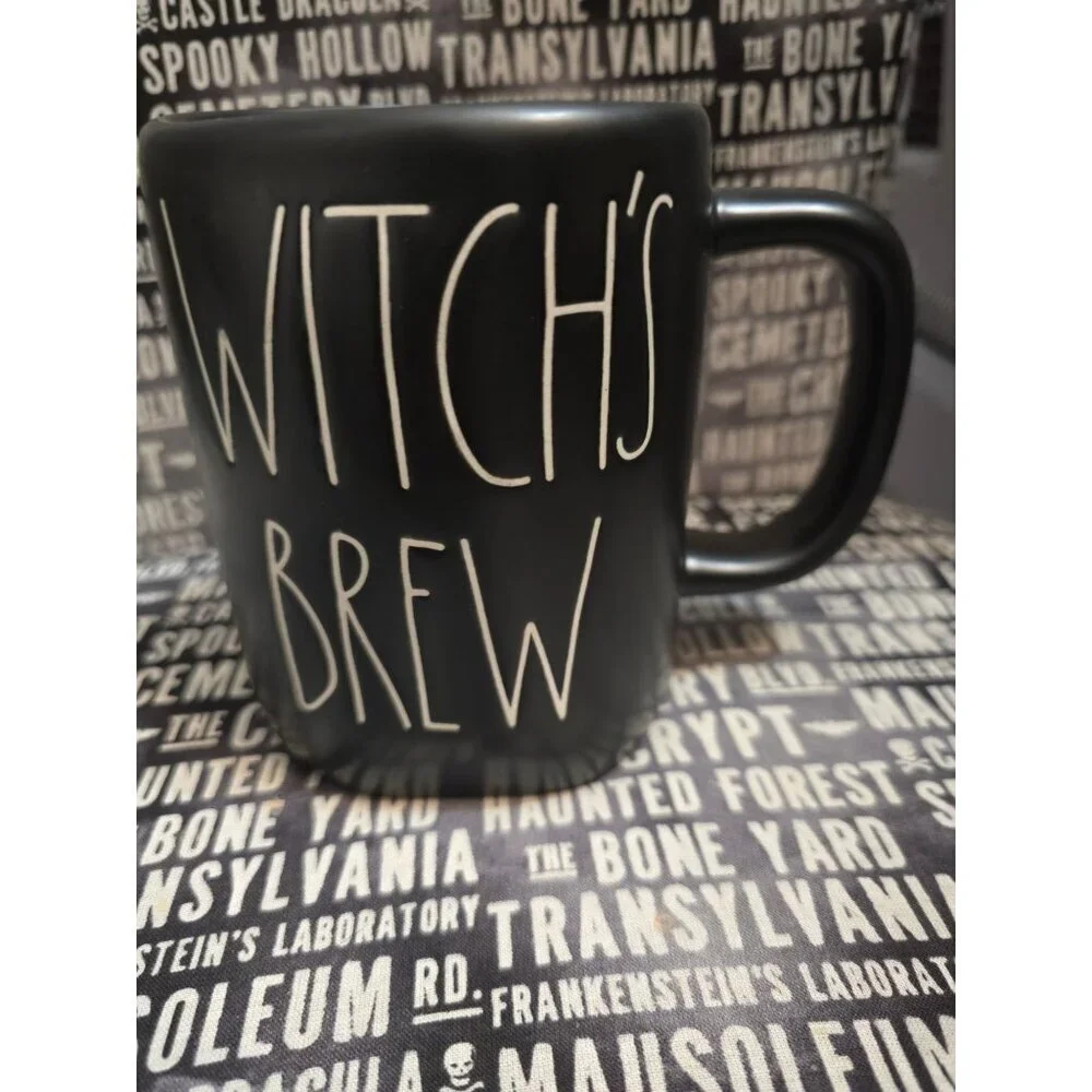 NWT Rae Dunn Halloween Witch's Brew Black Coffee Mug